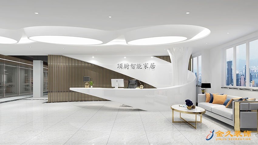 辦公室前臺裝修設計效果圖